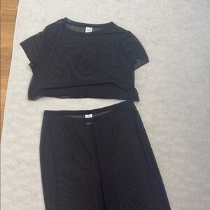 Black Sheer Two-Piece Set